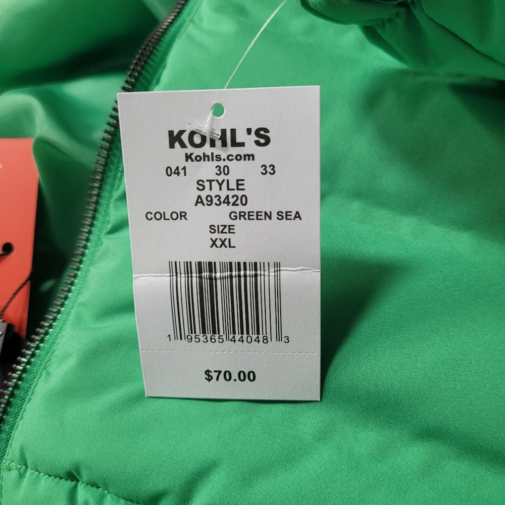 Zeroxposur green sea winter puffer jacket in XXL - Picture 9 of 13